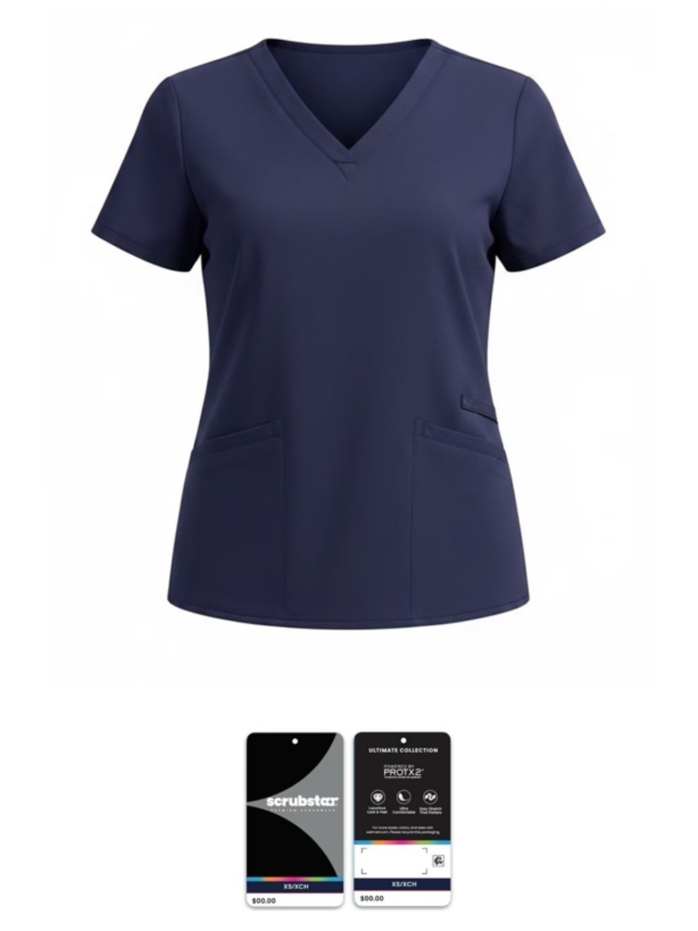 Scrubstar Ultimate Women’s Antimicrobial Welt Pocket V-Neck Scrub Top